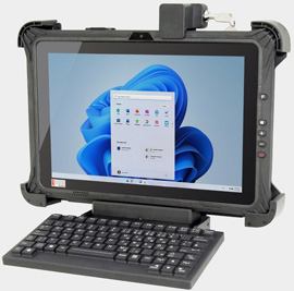 FlatMan Tablet PC mit CPUs der 12. Generation und mit Windows 11 IoT Enterprise mut Tastatur